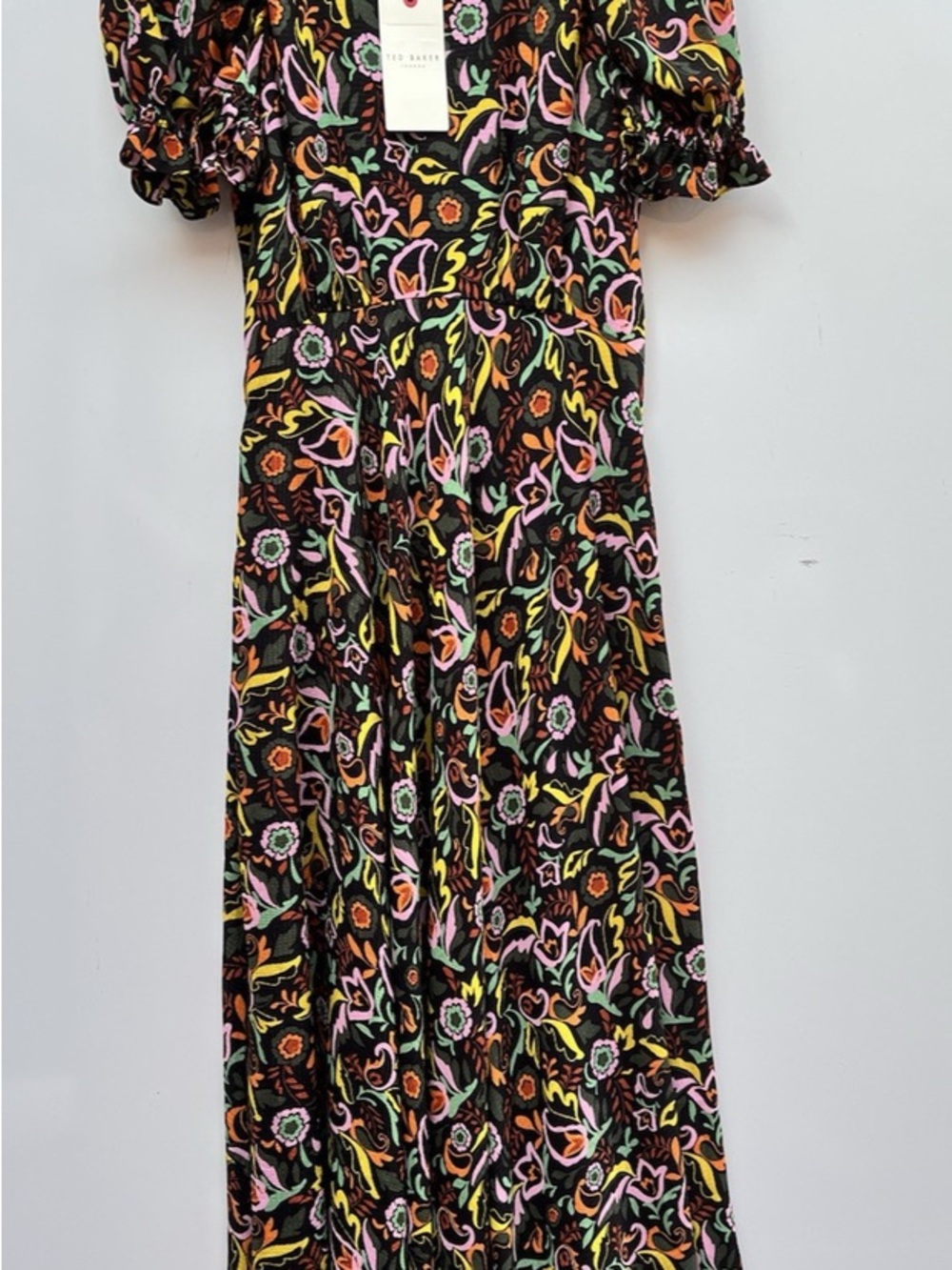 NWT - Elegant Ted Baker “Dabney” HighA Low Hem Tea Dress